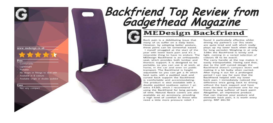 Backfriend review by Gadgethead Magazine